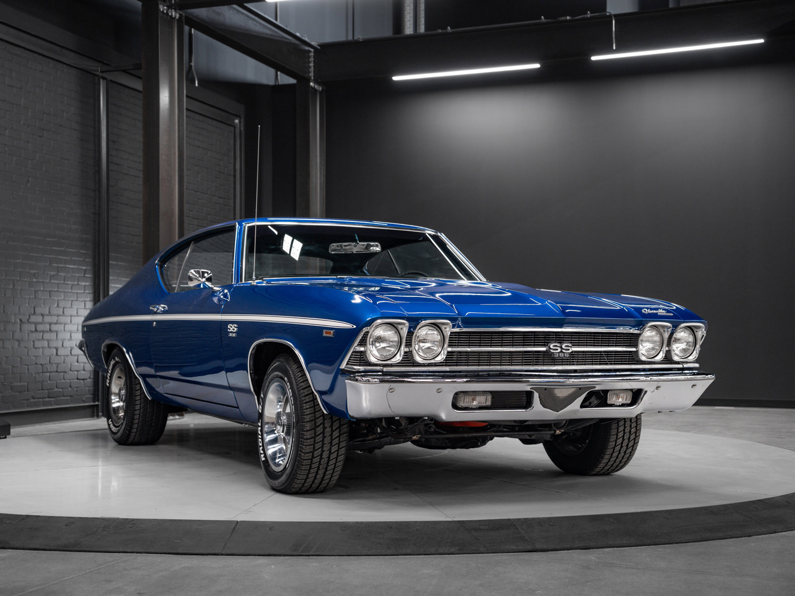 Used 1969 Dark Blue Chevrolet Malibu | 396 Big Block Replacement Engine | SS Hood & Stripes | Chevy Rally Wheels image 2