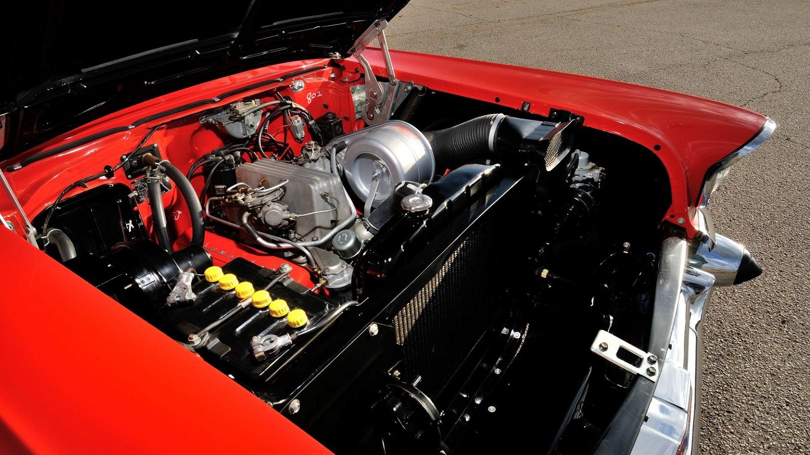 A parked 1957 Chevy Bel Air Fuelie