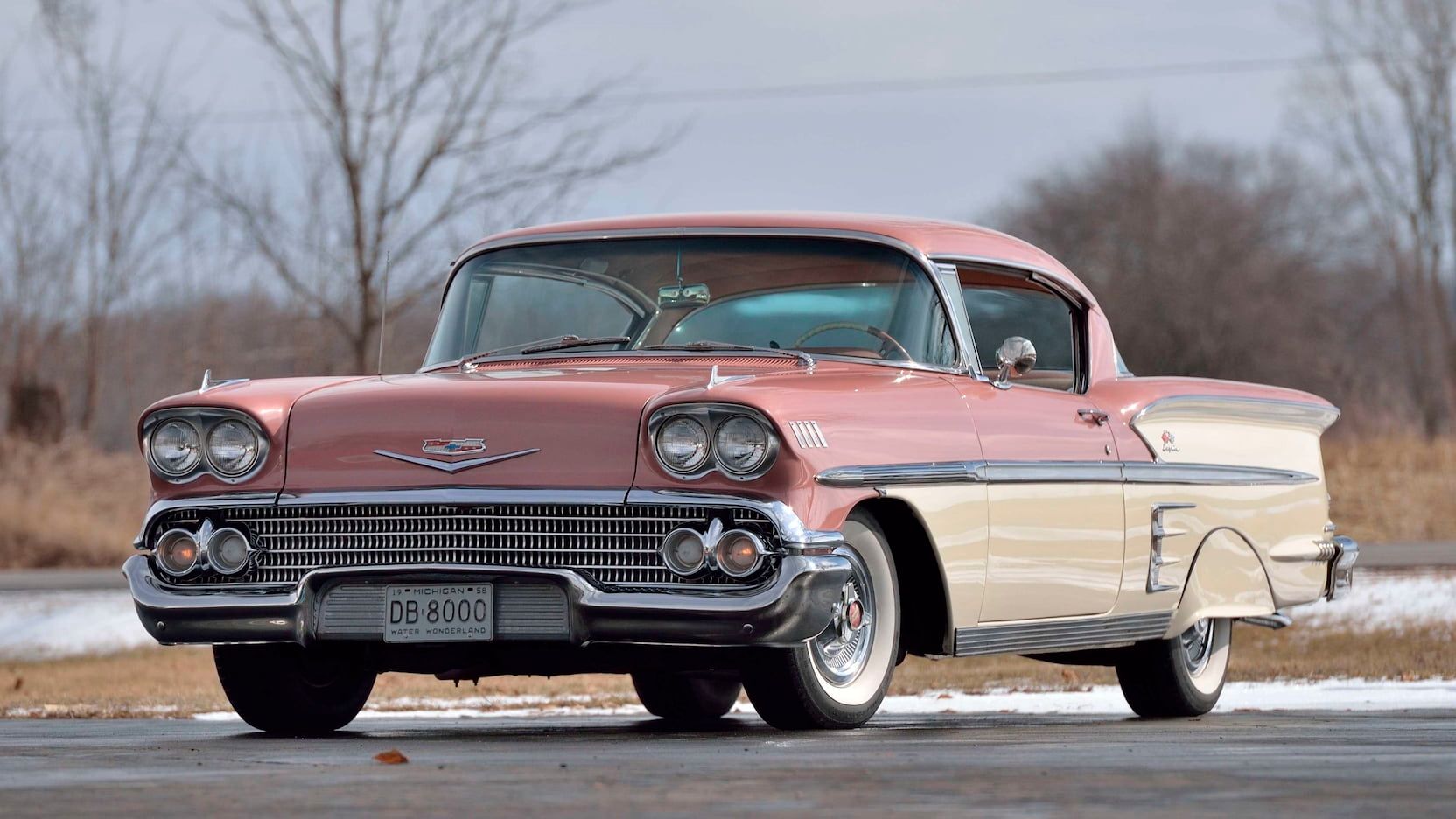 A parked 1958 Chevy Impala