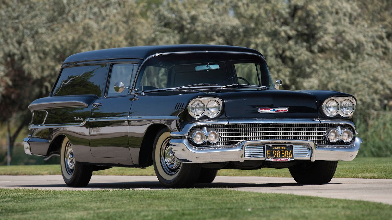 A parked 1958 Chevrolet Del Ray Delivery 