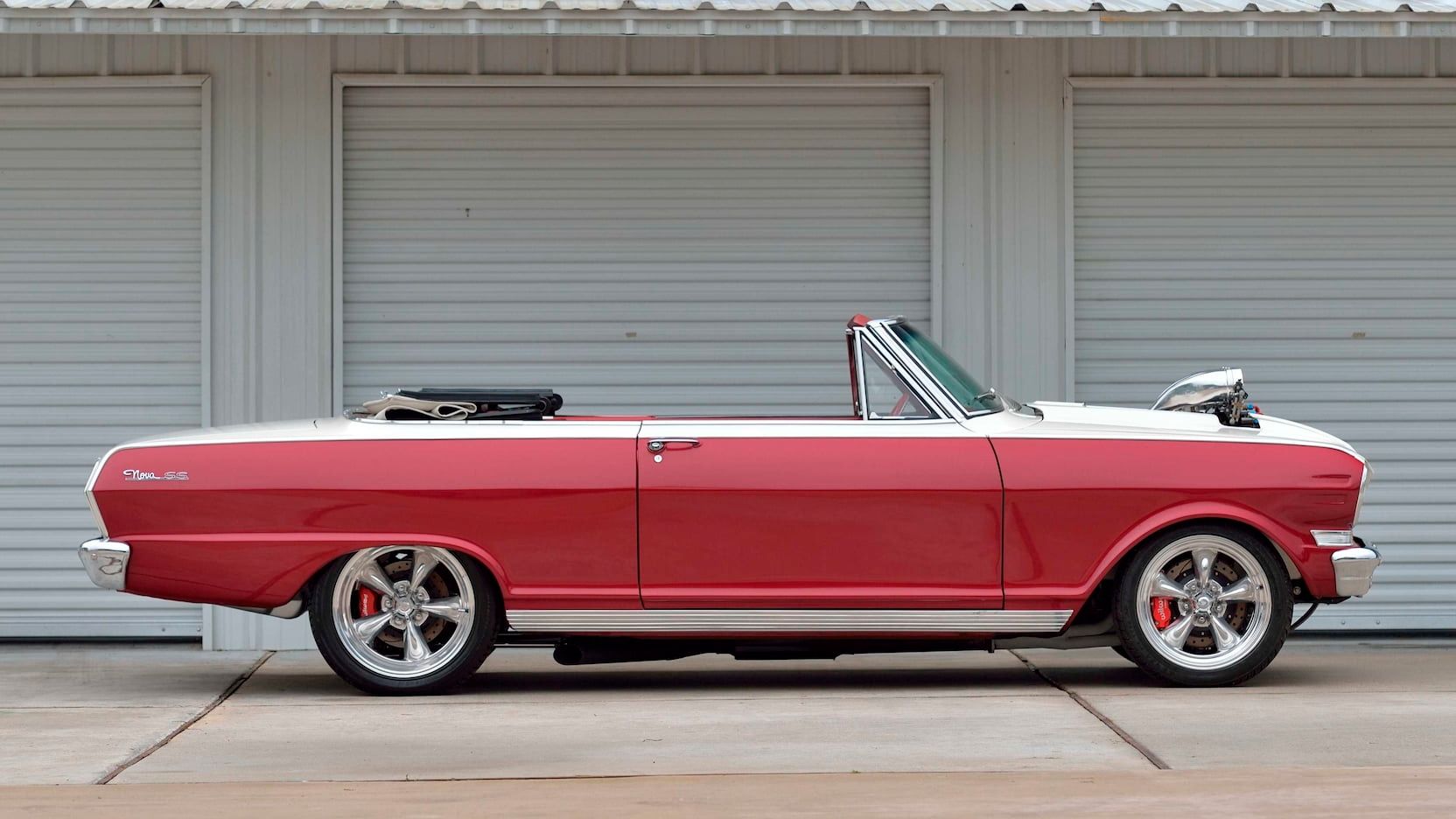 A parked 1963 Chevy Nova SS convertible