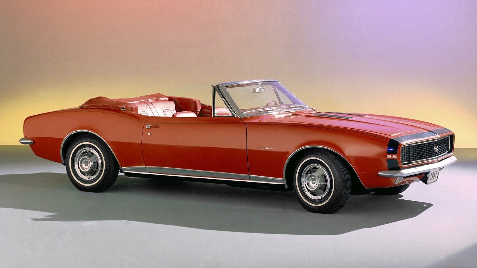 Red 1967 Chevrolet Camaro Convertible