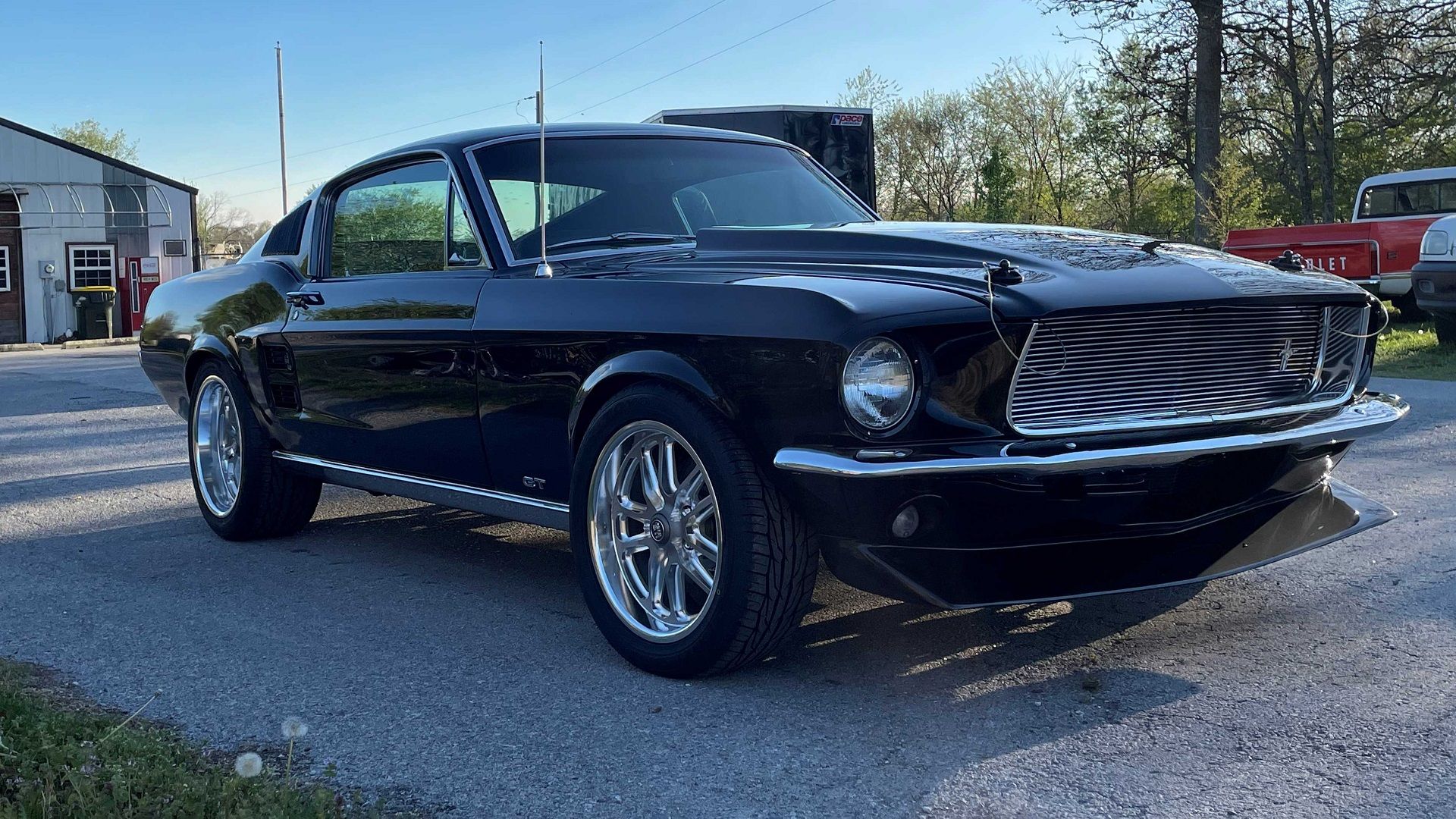 A parked 1967 Ford Mustang Fastback