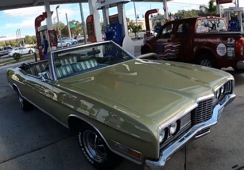 A 1972 Ford LT Convertible with the top down