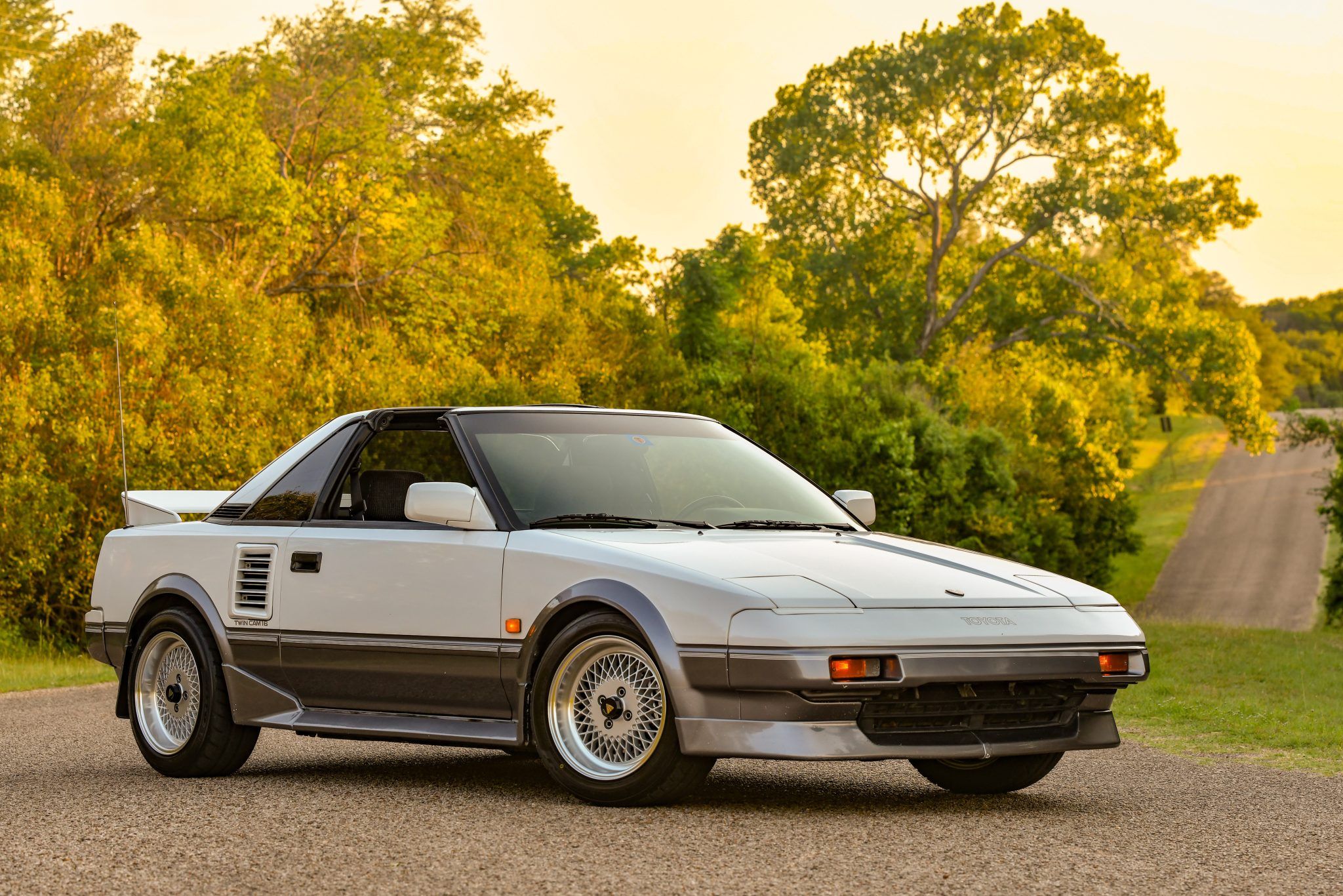 White 1988 Toyota MR2 Parked On The Road