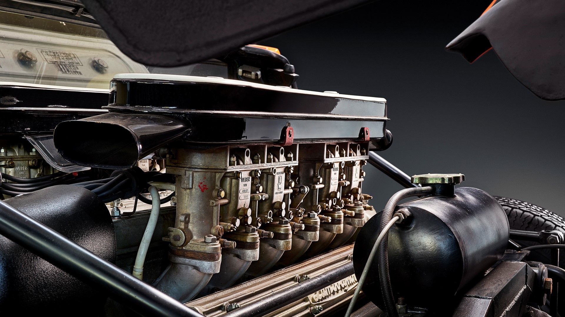 Lamborghini Miura V-12 engine view