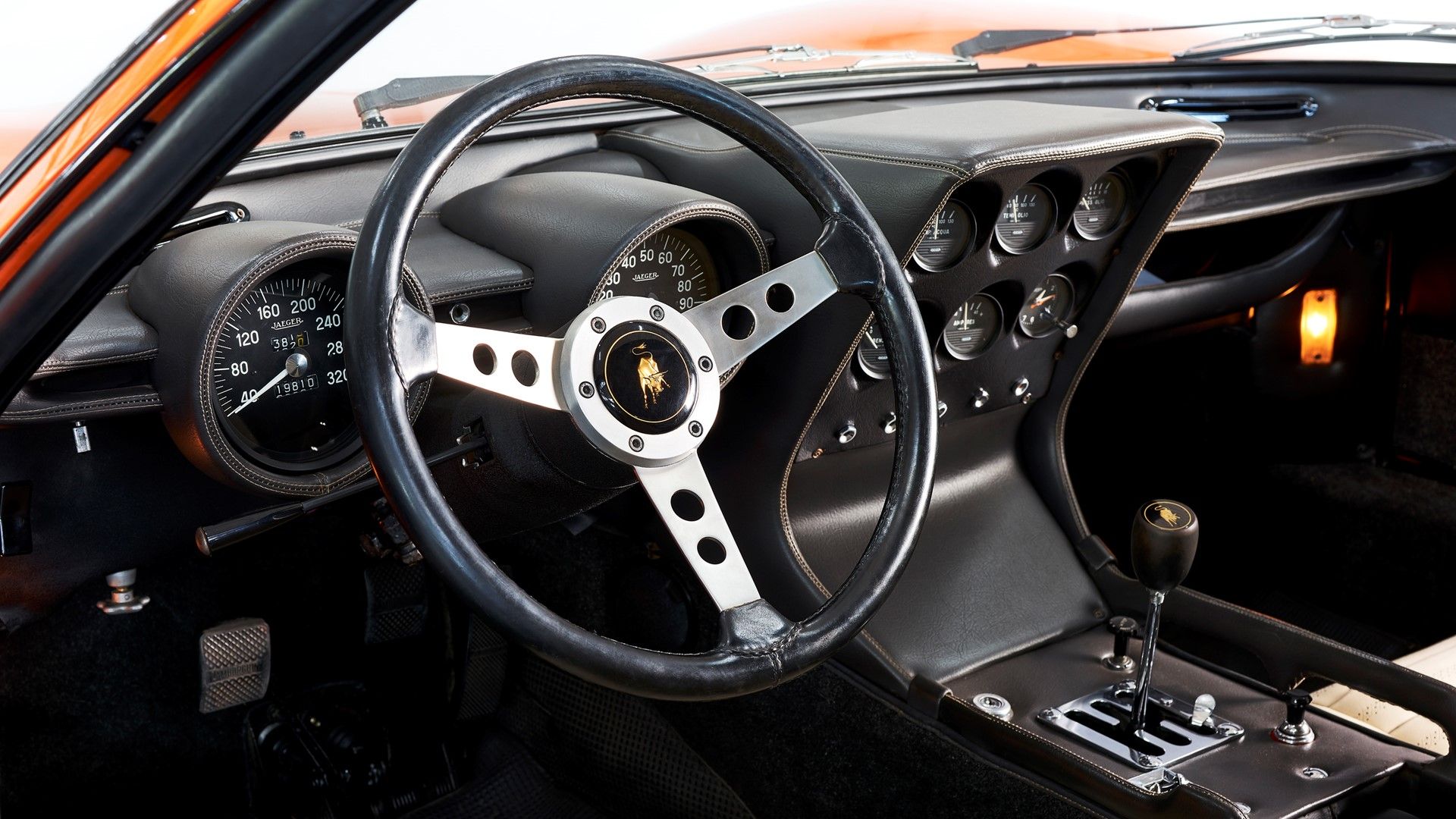 Lamborghini Miura steering and instrument cluster