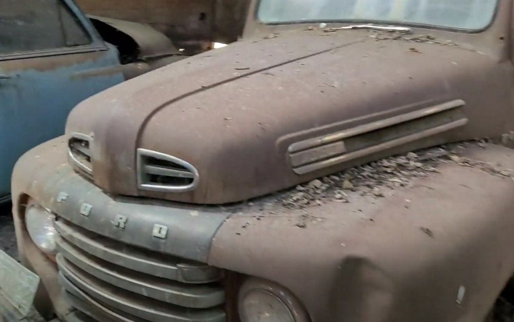 The front end of a first-generation Ford F-Series pickup