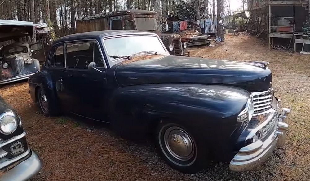 A Lincoln Continental from 1946-1948 at Old Car City in Georgia