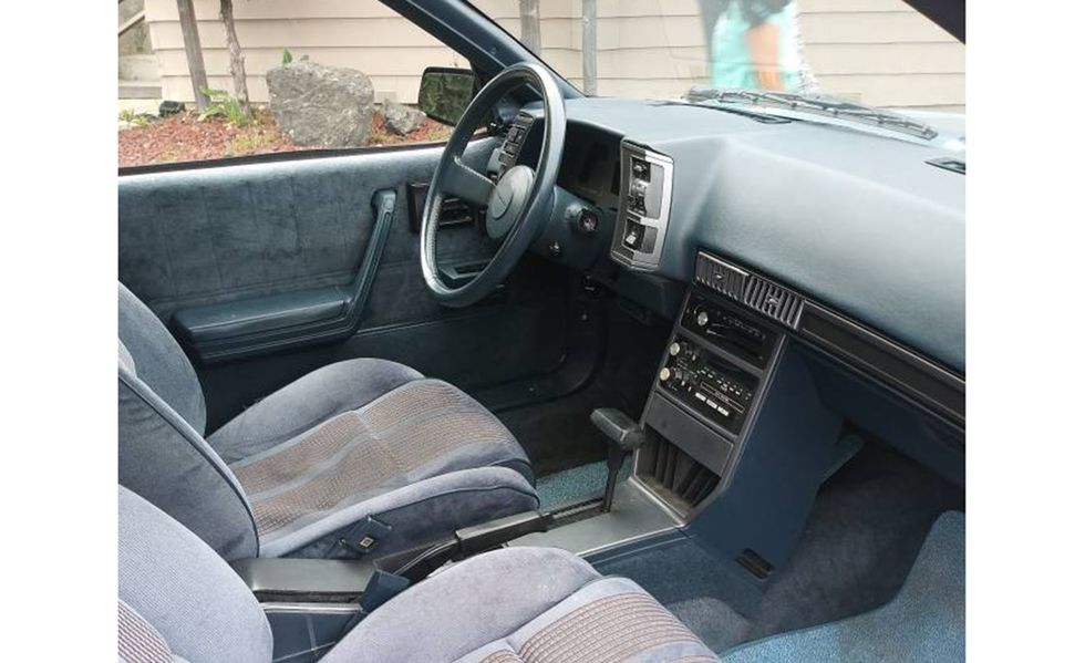 1986 Chevrolet Cavalier convertible interior view