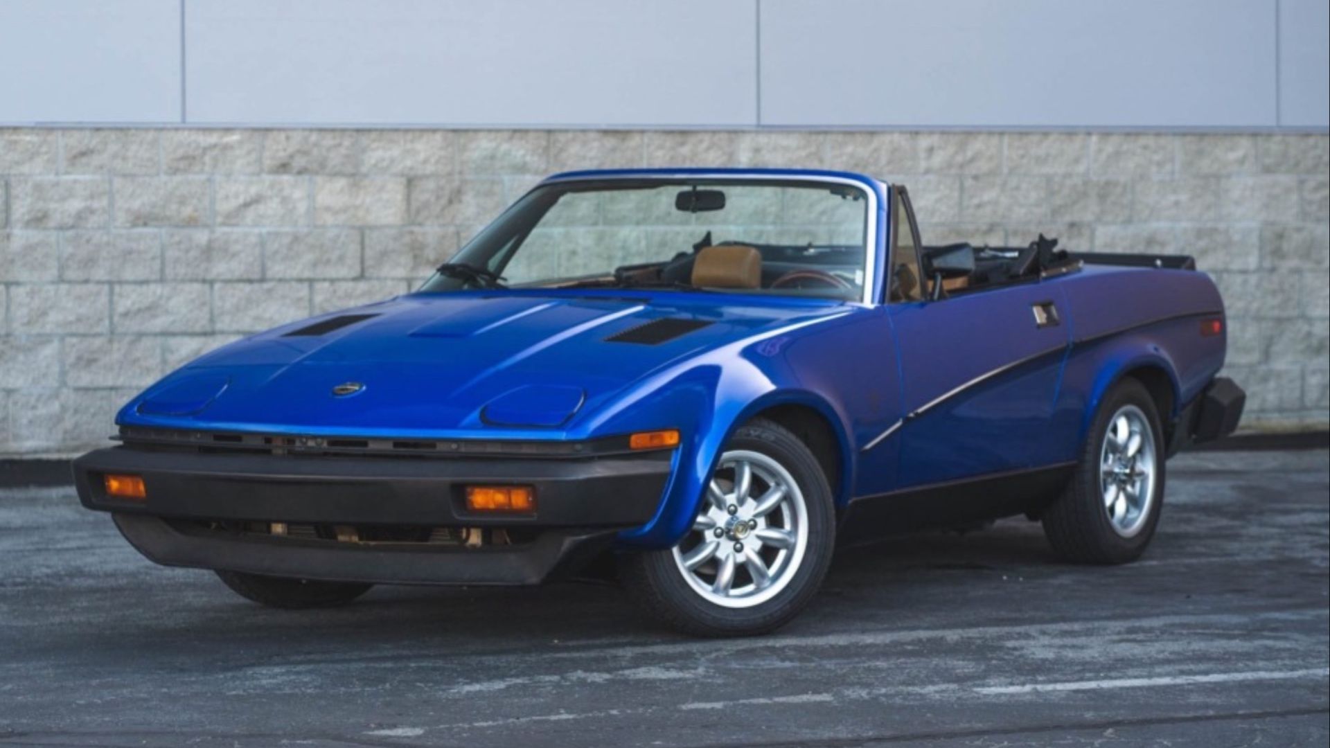 Blue 1980 Triumph TR8 convertible