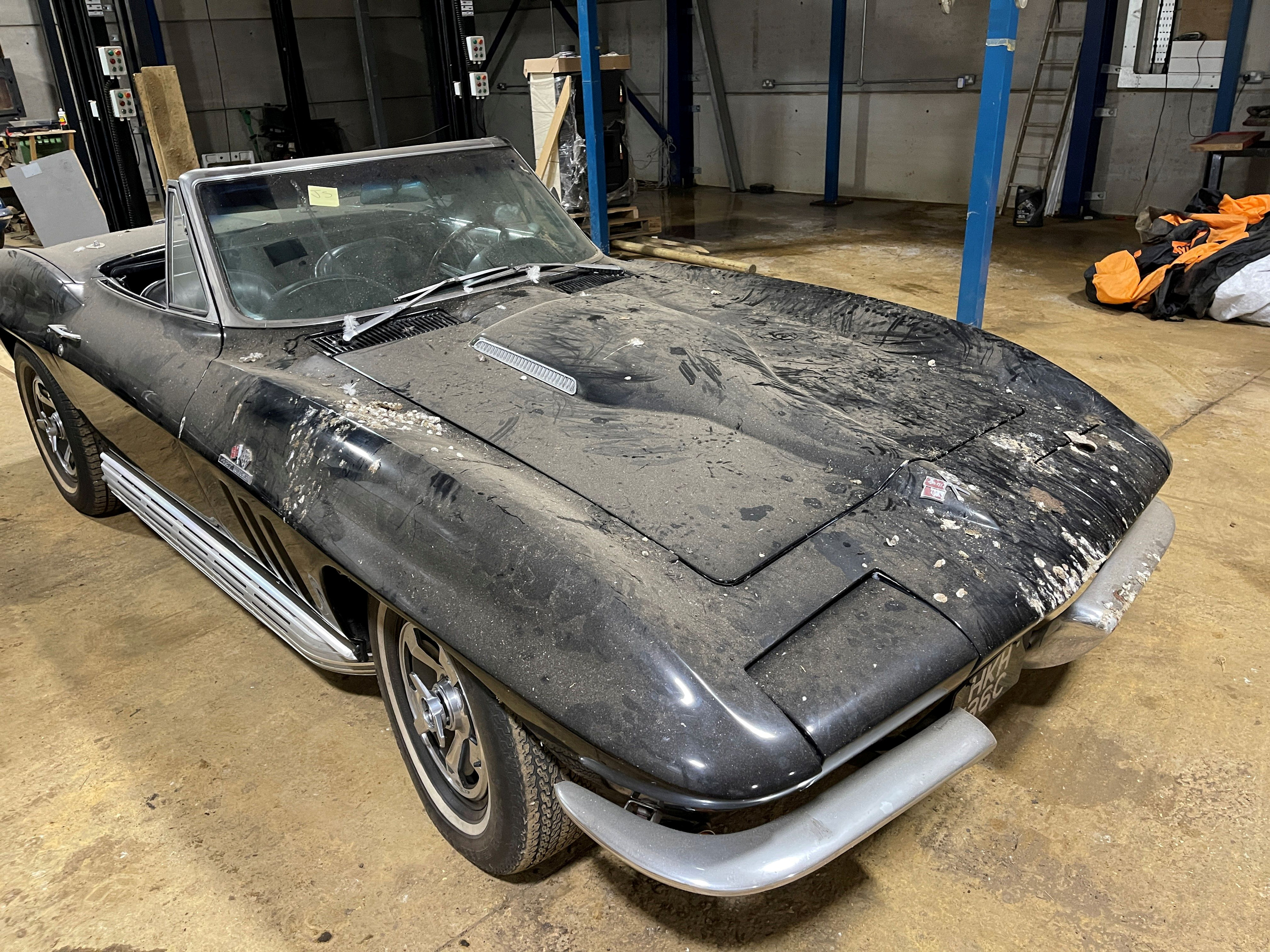 This 1966 Chevrolet C2 Sting Ray was found rotting in a barn