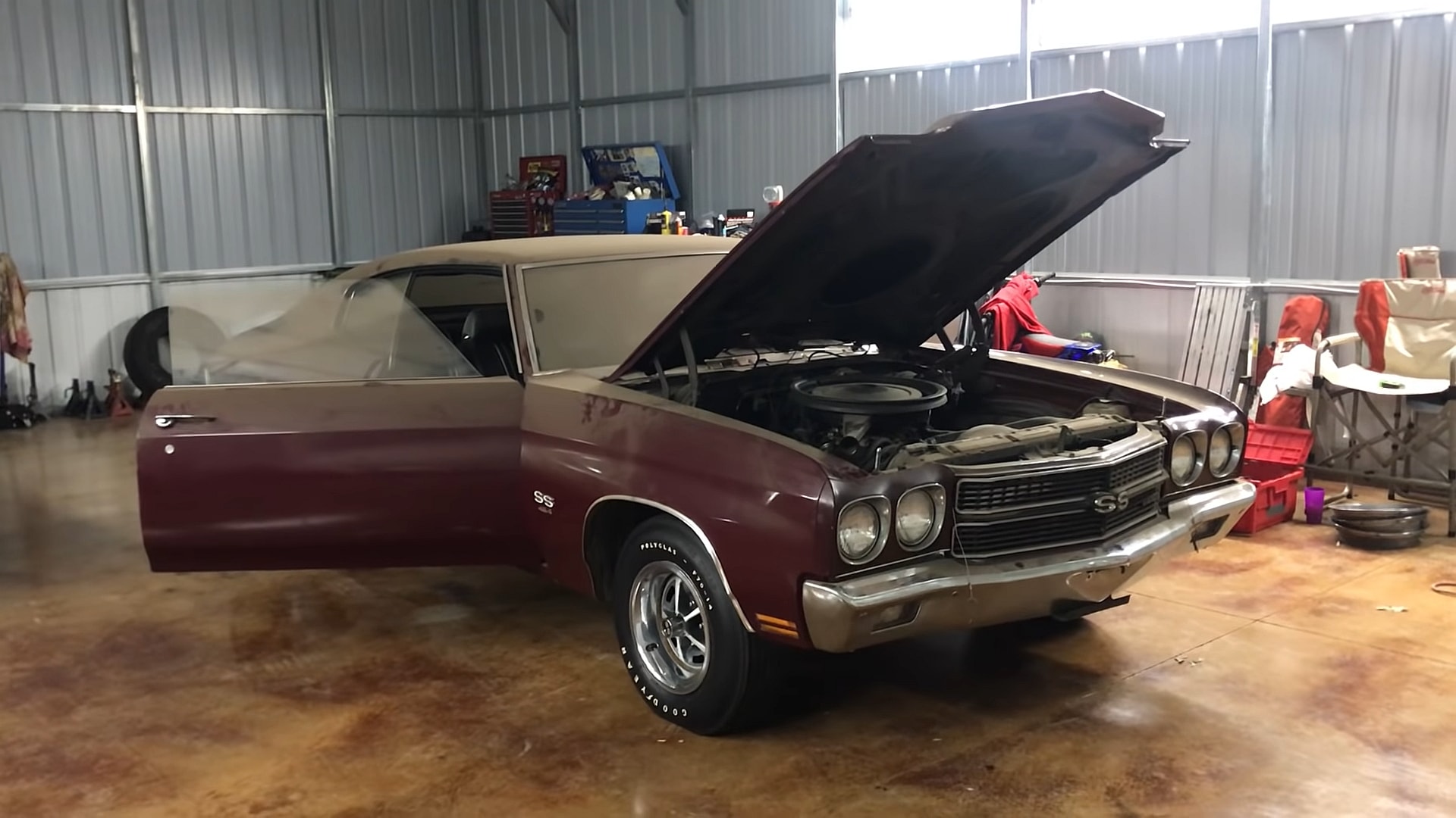 Holy Grail 1970 Chevrolet Chevelle LS6 Found Parked on a Garage Lift After 43 Years - autoevolution