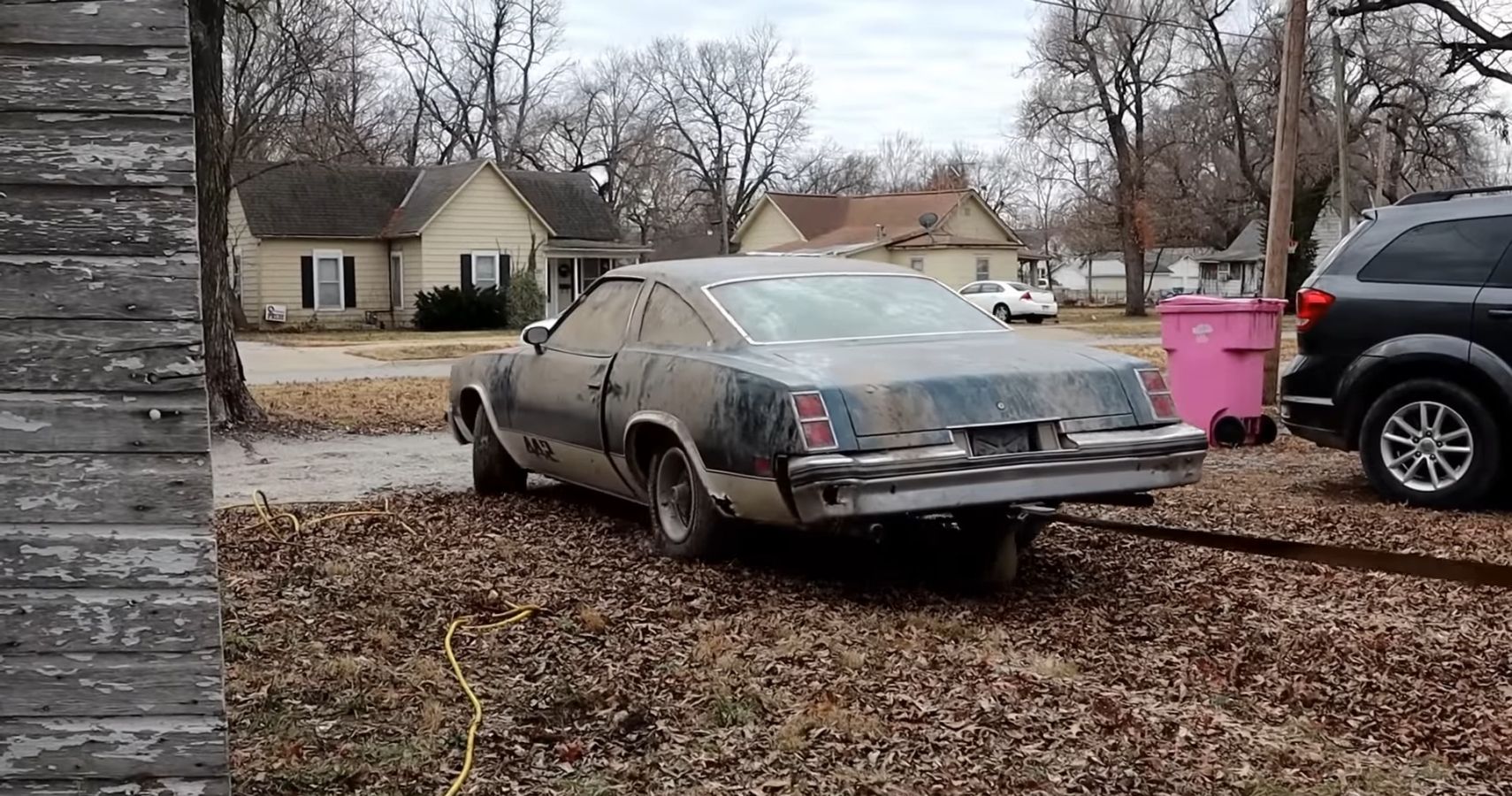 Oldsmobile 442 Barn Find Rear Quarter View