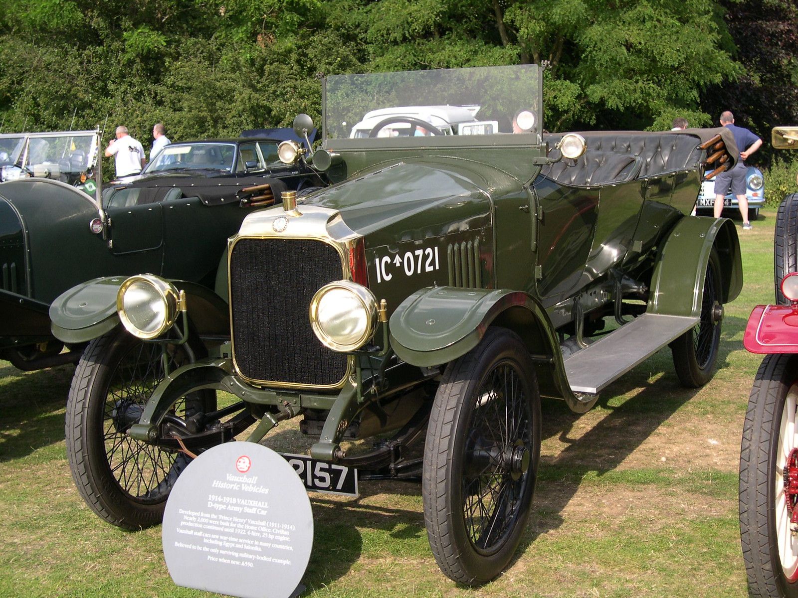 Green 1914 Vauxhall Type D Staff Car